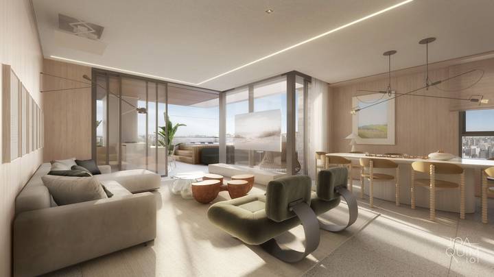 Living da cobertura duplex