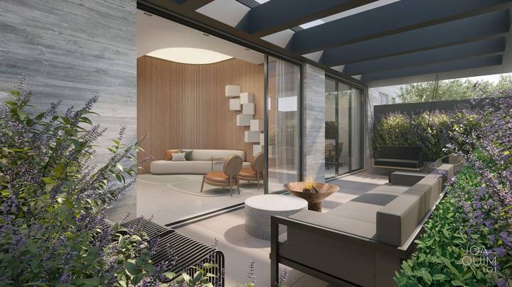 Lounge externo do hall